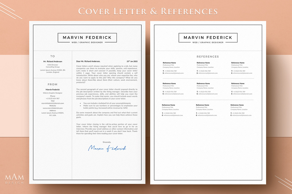 Professional Resume CV Template, a Resume Template by MAM Design (Photo 5 of 10)