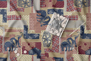 Tribal Elephant Patchwork Pattern, a Pattern Graphic by StudioGlouna (Thumbnail 2 of 5)