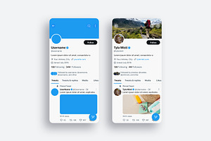 Twitter Template Mockup PSD