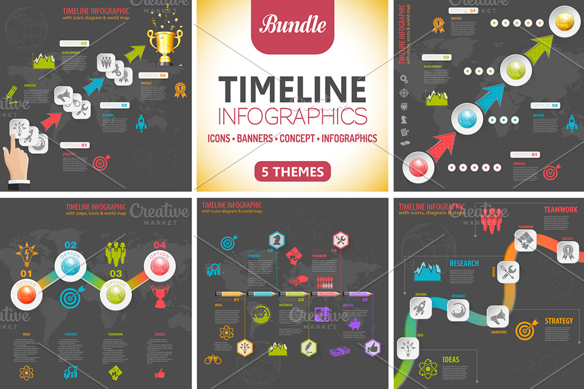 Business Timeline Infographics, a Technology Illustration by TAlex (Photo 1 of 6)
