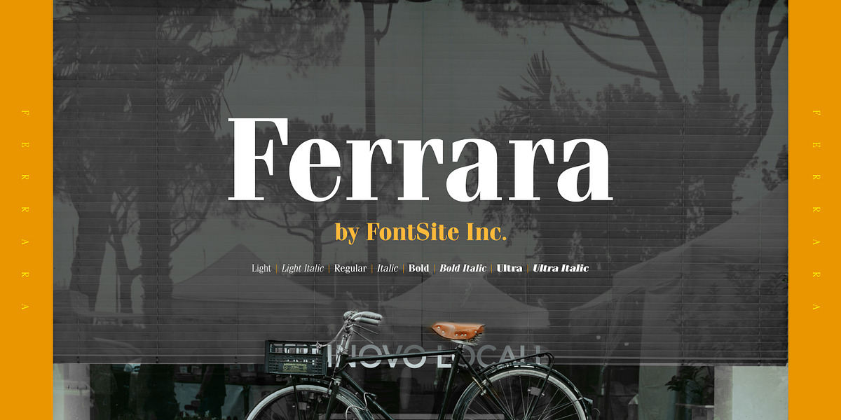 Ferrara, a Serif Font by FontSite Inc.