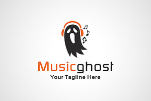 Music Ghost Logo, a Branding & Logo Template by gunaonedesign