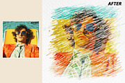 Colored Pencil Sketch Photo Effect, an Action Add-On by 3d_model_tifotizi (Thumbnail 2 of 3)