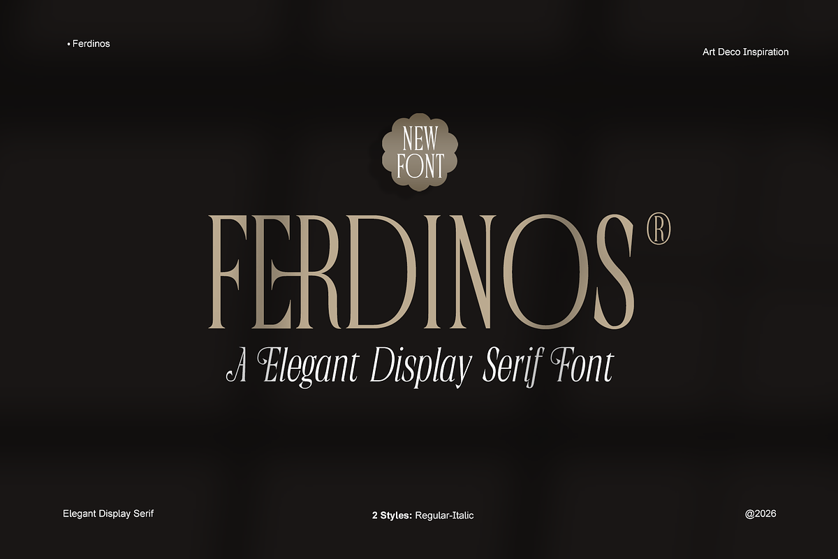 Ferdinos, a Serif Font by Dora Typefoundry (Photo 1 of 14)