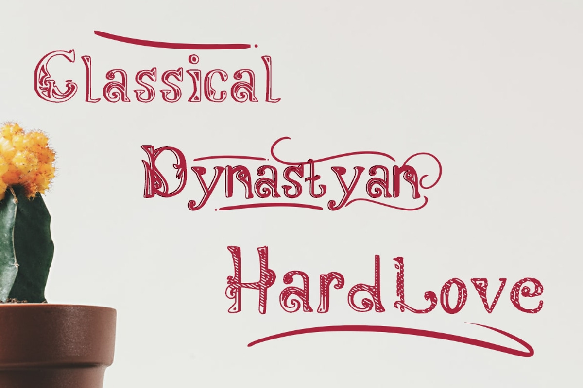 Dynastyan - 5 Font styles preview 2