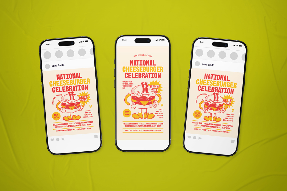 National Cheeseburger Day Flyer Set, a Flyer Template by The Good Store (Photo 2 of 2)