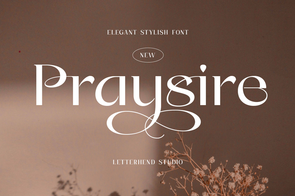 Praysire - Elegant Stylish Font, a Sans Serif Font by Letterhend Studio (Photo 1 of 11)