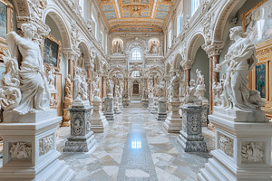 Majestic display of marble sculpture, a Photo by Tanuart
