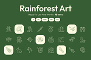 Rainforest Art Icon Set, an Outline Icon by Prosymbols (Thumbnail 1 of 7)