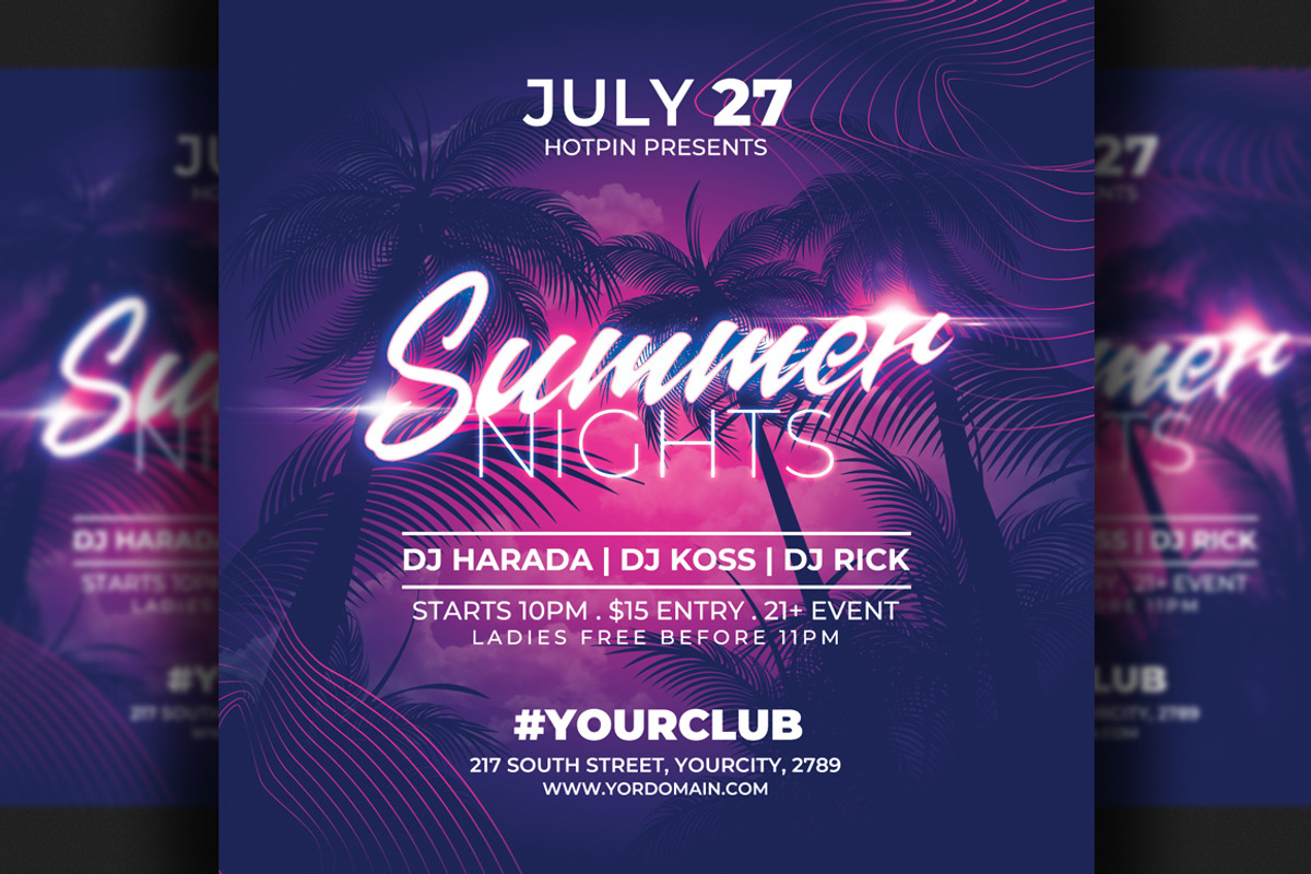 Summer Flyer Template, a Flyer Template by Hotpin (Photo 1 of 2)