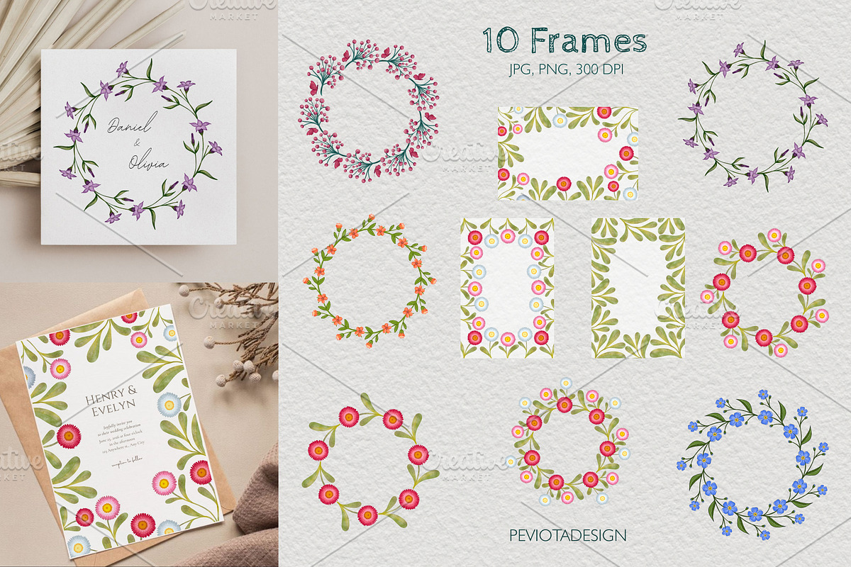 Tiny flowers, butterflies and leaves, a Seasonal Illustration by Peviotadesign (Photo 6 of 8)
