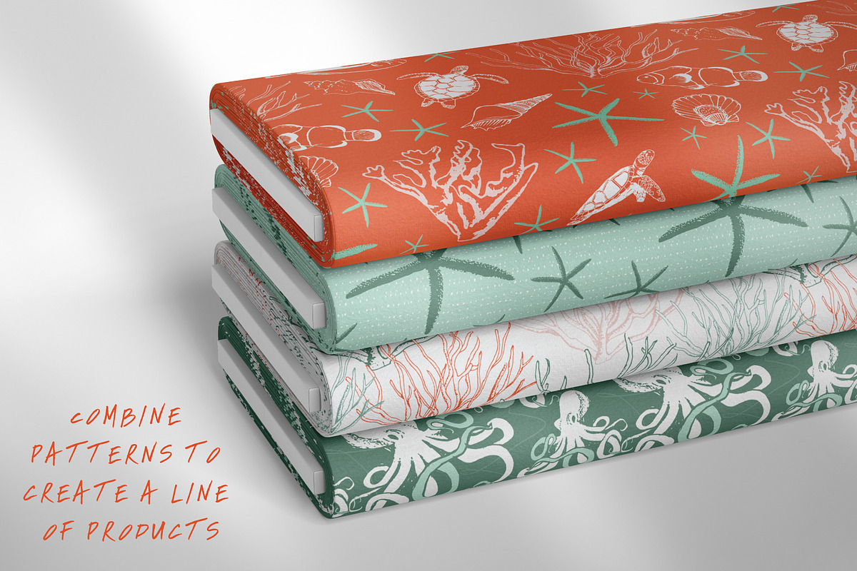 Sea life | Seamless Patterns, a Pattern Graphic by The Collective Studio (Photo 7 of 8)