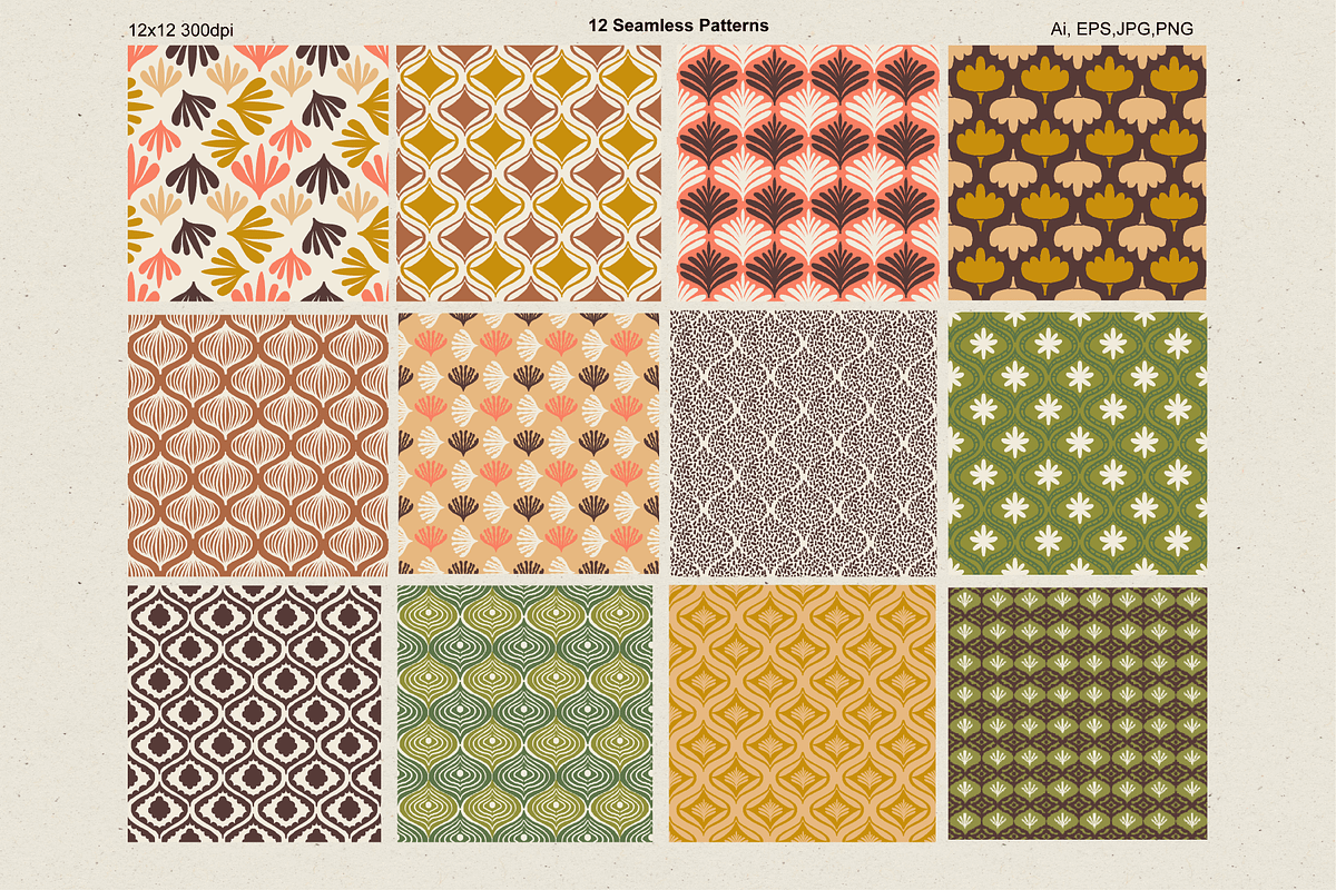 Quirky Ogee Motifs and Patterns, a Decorative Illustration by Sweet Fig (Photo 5 of 12)