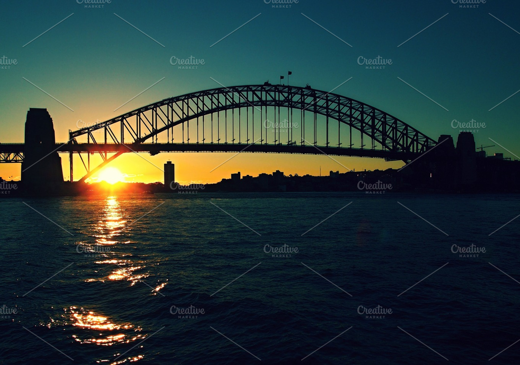 Harbour Bridge in Sunset