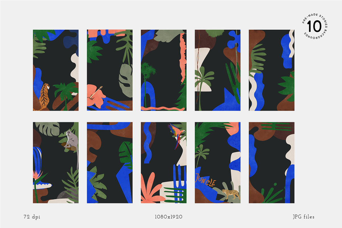 Night in the Jungle Abstract Shapes, an Animal Illustration by All This Concept (Photo 8 of 15)