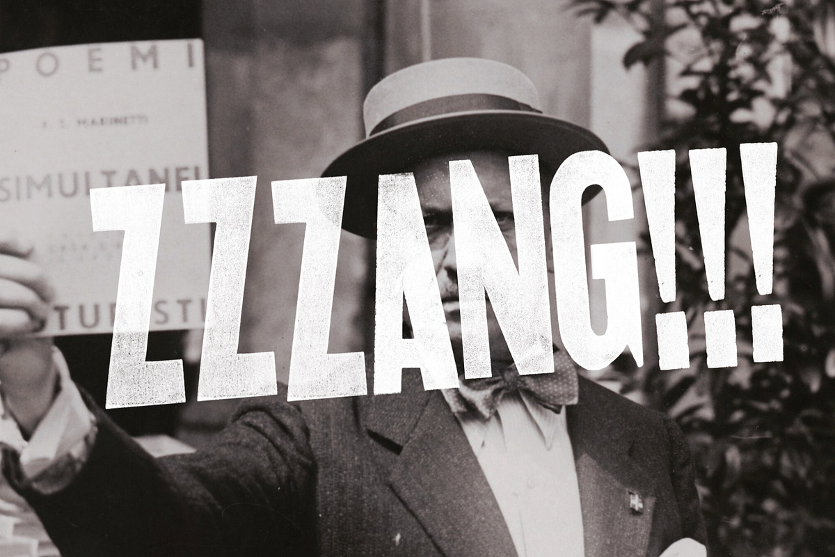 Zzzang! - Futurist wood type, a Sans Serif Font by Drawwwn (Photo 2 of 11)