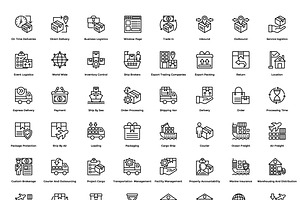 288 Logistics Delivery Icons