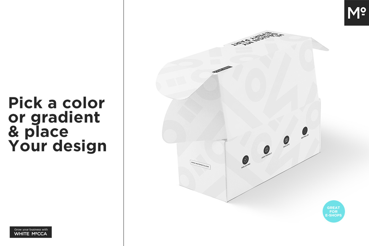 Mailing Box Mock-up, a Packaging Mockup by BlackMocca (Photo 4 of 18)