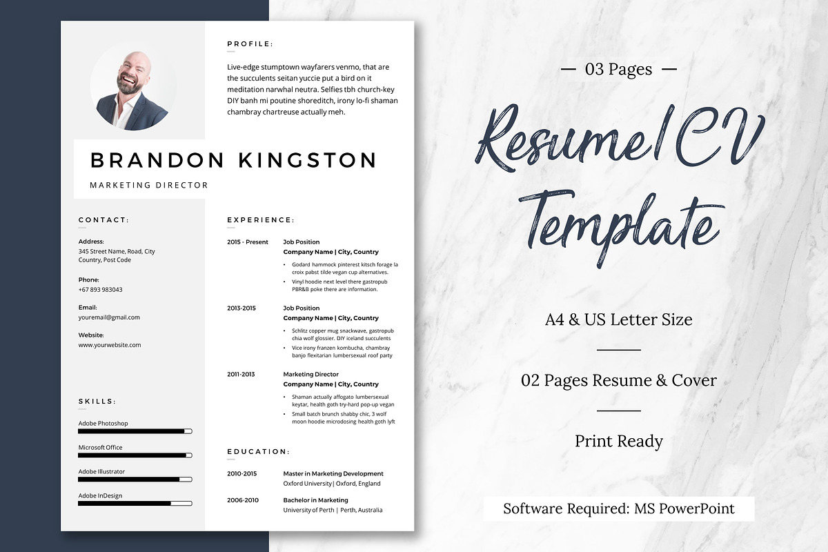 No.1 PPT Resume/CV Template, a Resume Template by Wipavee (Photo 1 of 3)