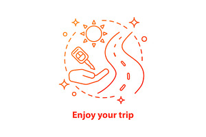 Travelling By Car Concept Icon