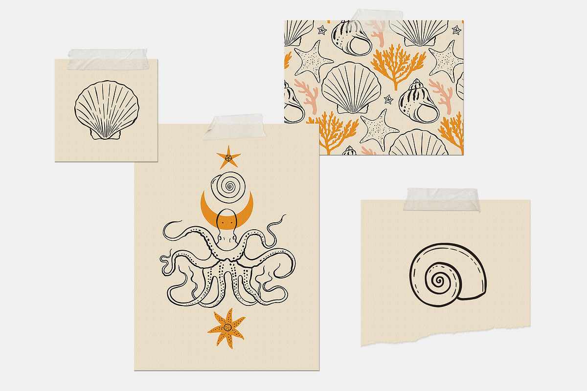 Mermaid Core Graphic Bundle, a Pattern Graphic by Katerina Osa (Photo 4 of 13)