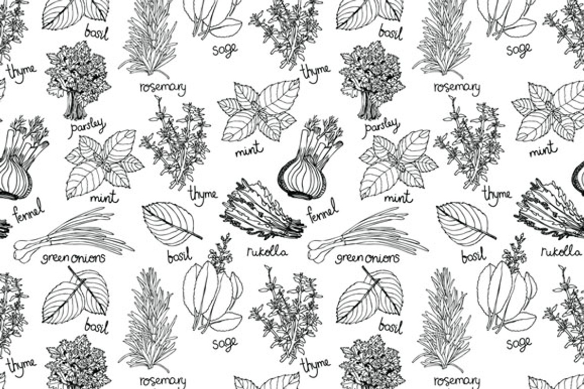 Culinary herbs set preview 3
