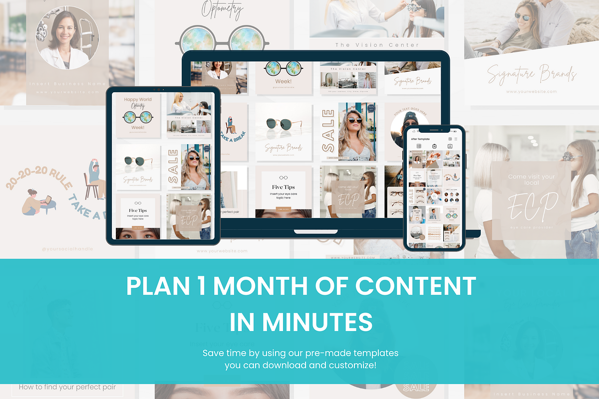 60 OPTOMETRY Instagram Templates, a Social Media Template by SocialMediaTemplate (Photo 2 of 9)