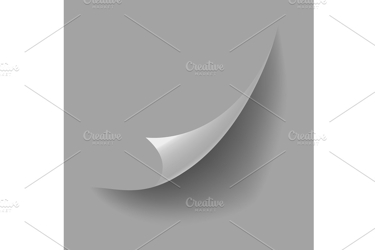 Curled paper corner. Curve, an Object Illustration by Things for designers