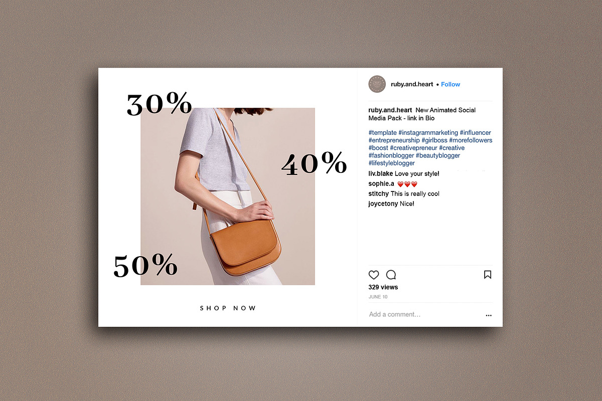 Animated Promotion Instagram Pack, a Social Media Template by Ruby&Heart Studio (Photo 4 of 7)