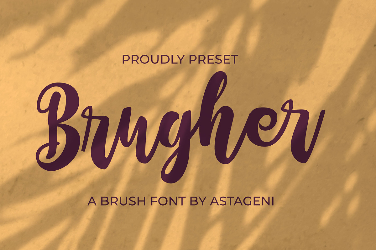 Brugher, a Handwritten Font by Astageni (Photo 1 of 7)