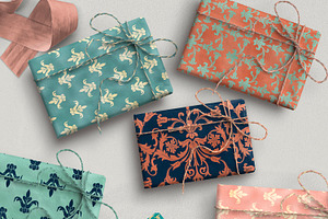 Damask Elements & Seamless Patterns