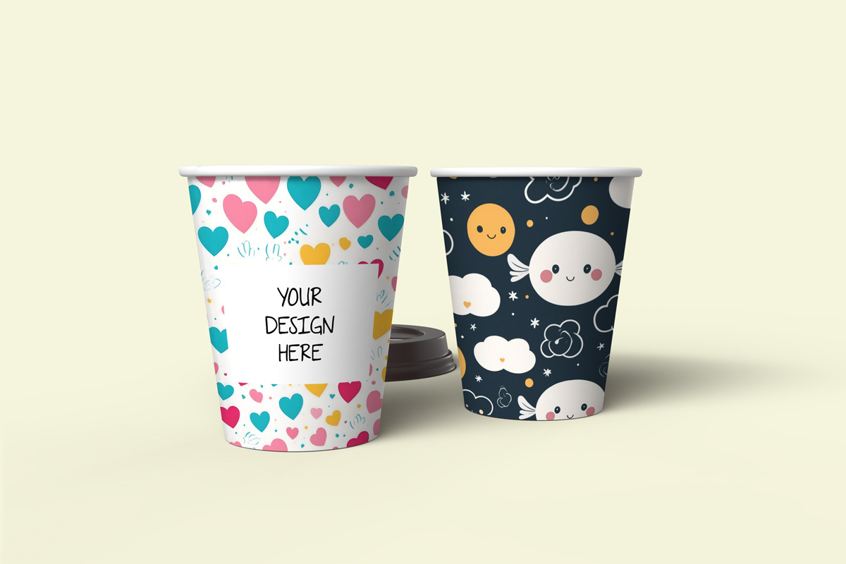 Paper cup design mockup PSD, a Cups & Container Mockup by Rami's Mockups (Photo 8 of 8)