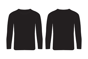 Blank Long Sleeve T-Shirt Design, an Illustration by S.i. Graphics