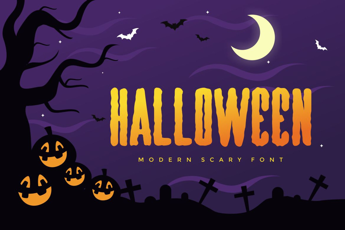 Dark Scary - Halloween Font, a Blackletter Font by alanwarstd (Photo 3 of 5)