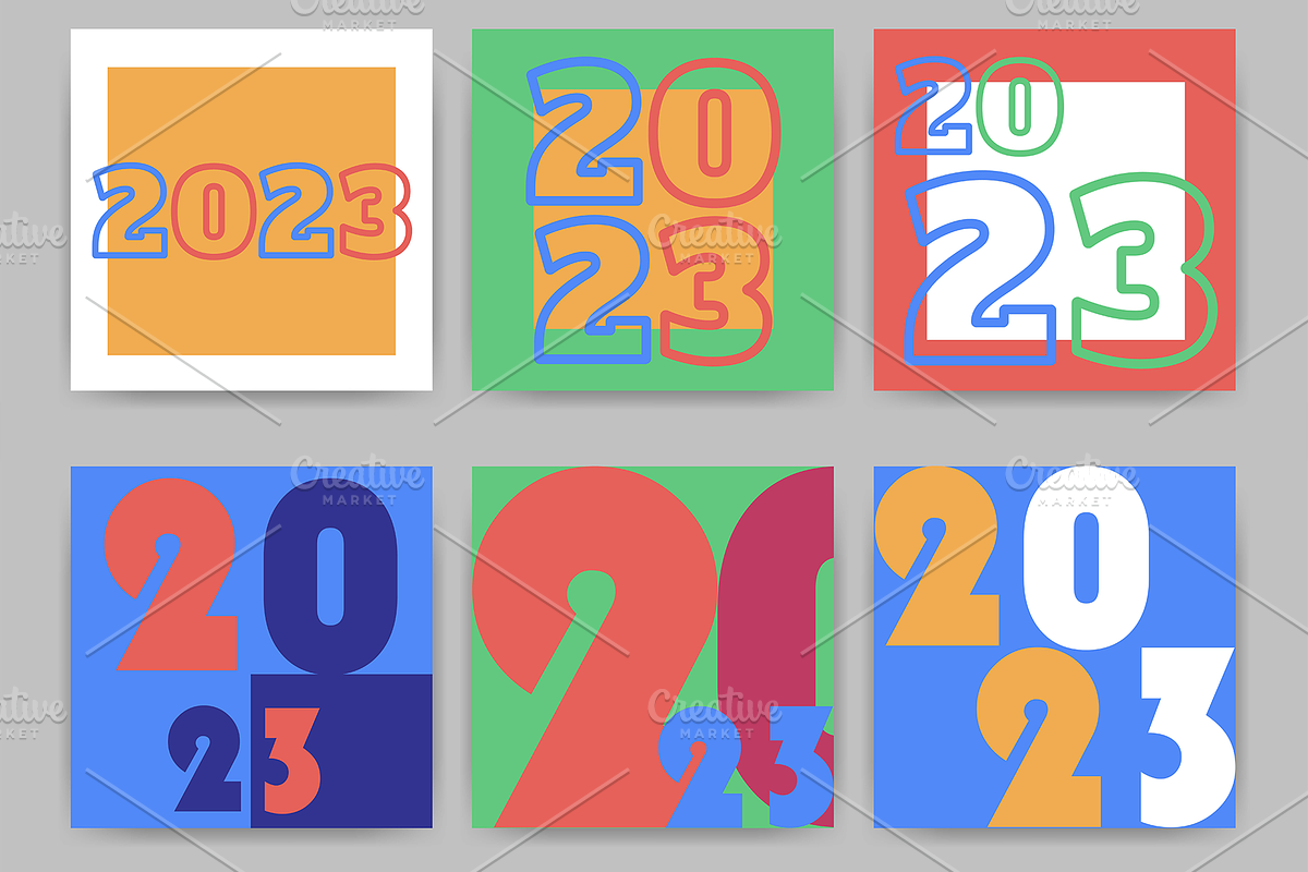 Vector card 2023 Happy New Year, an Object Graphic by KartInnka (Photo 5 of 5)