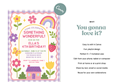 Retro Rainbow Girls Birthday Invite, an Invitation Template by heynomi (Thumbnail 9 of 20)