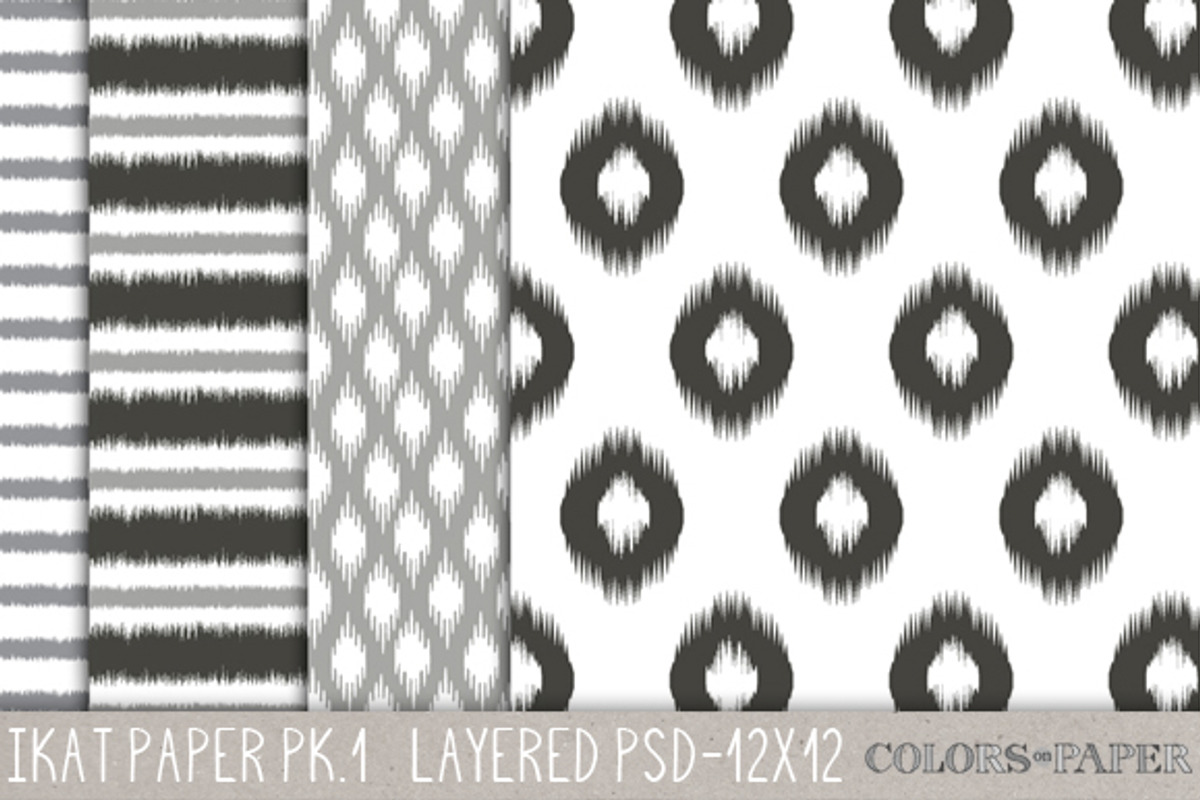 Seamless Layered Photoshop Ikats # 1