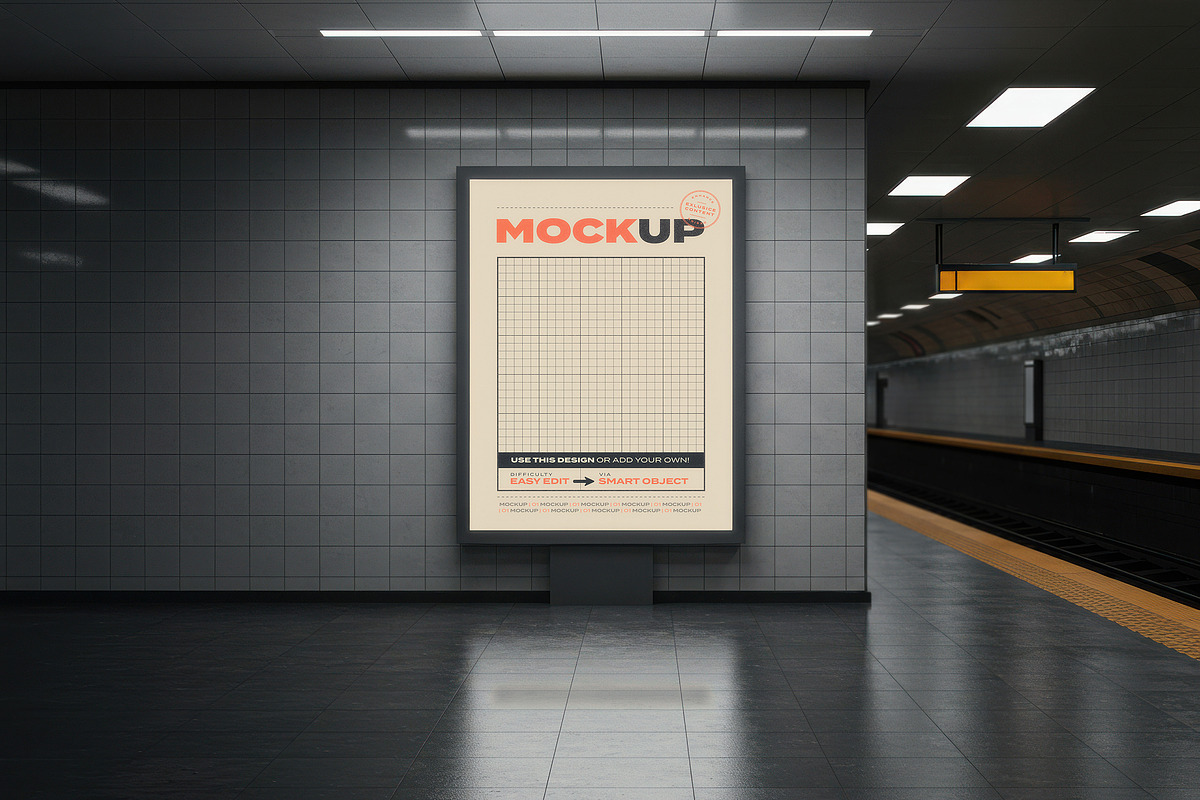 Subway Station Billboard Mockups, a Mockup by Luuqas Design (Photo 9 of 11)