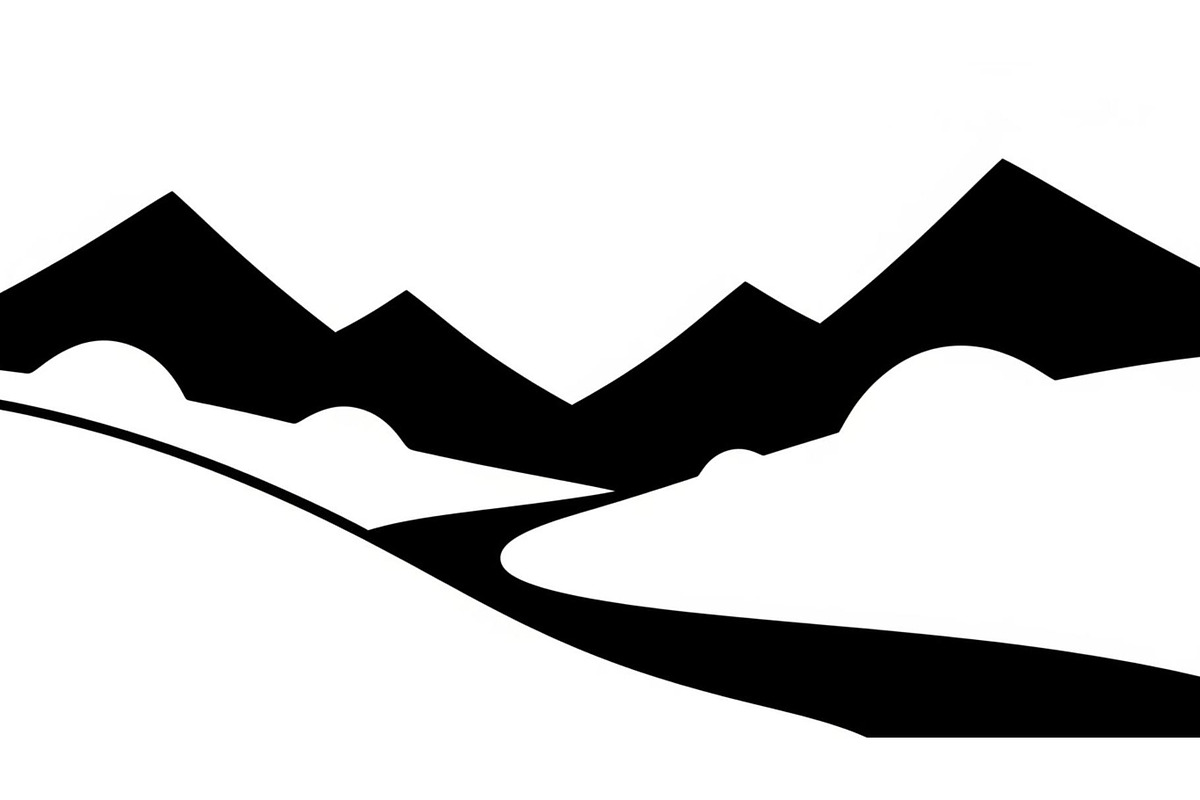Abstract Snowy Landscape Silhouette, a Graphic by musafir_fashion (Photo 8 of 13)
