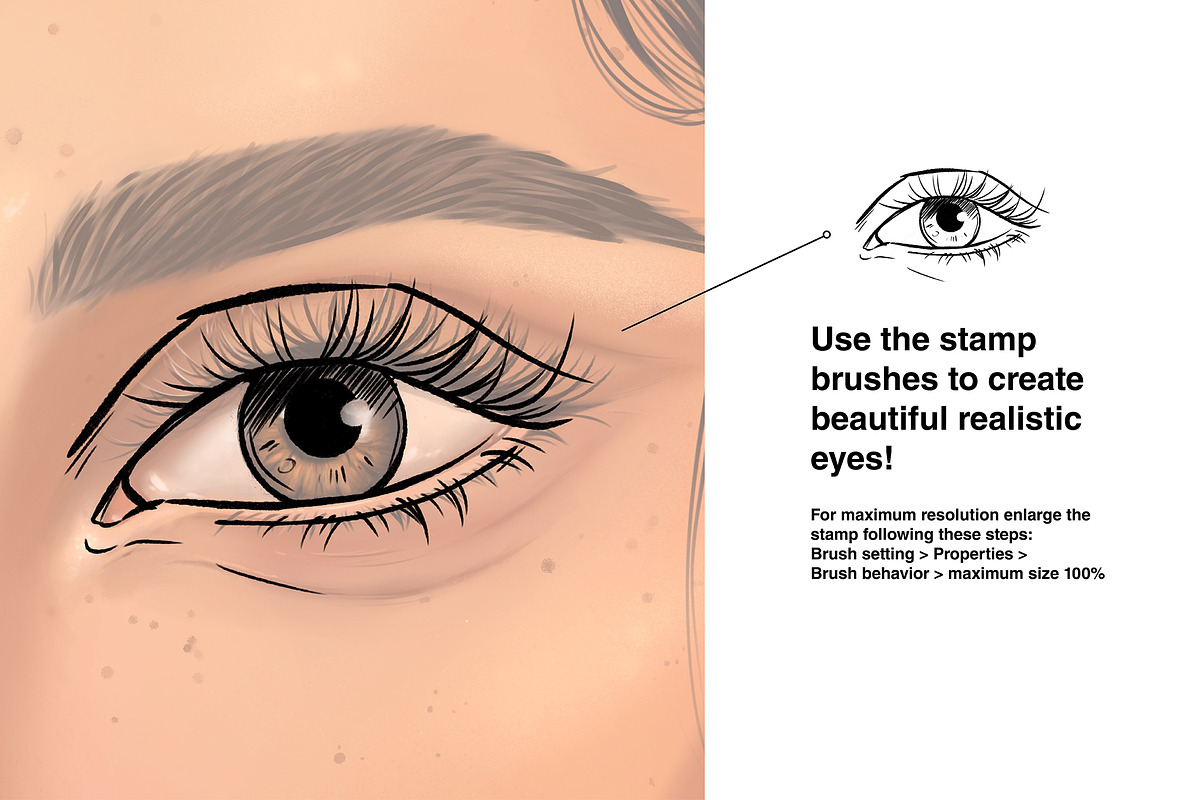 10 Eyes Stamps Procreate, a Brush Add-On by CCPreset (Photo 3 of 3)