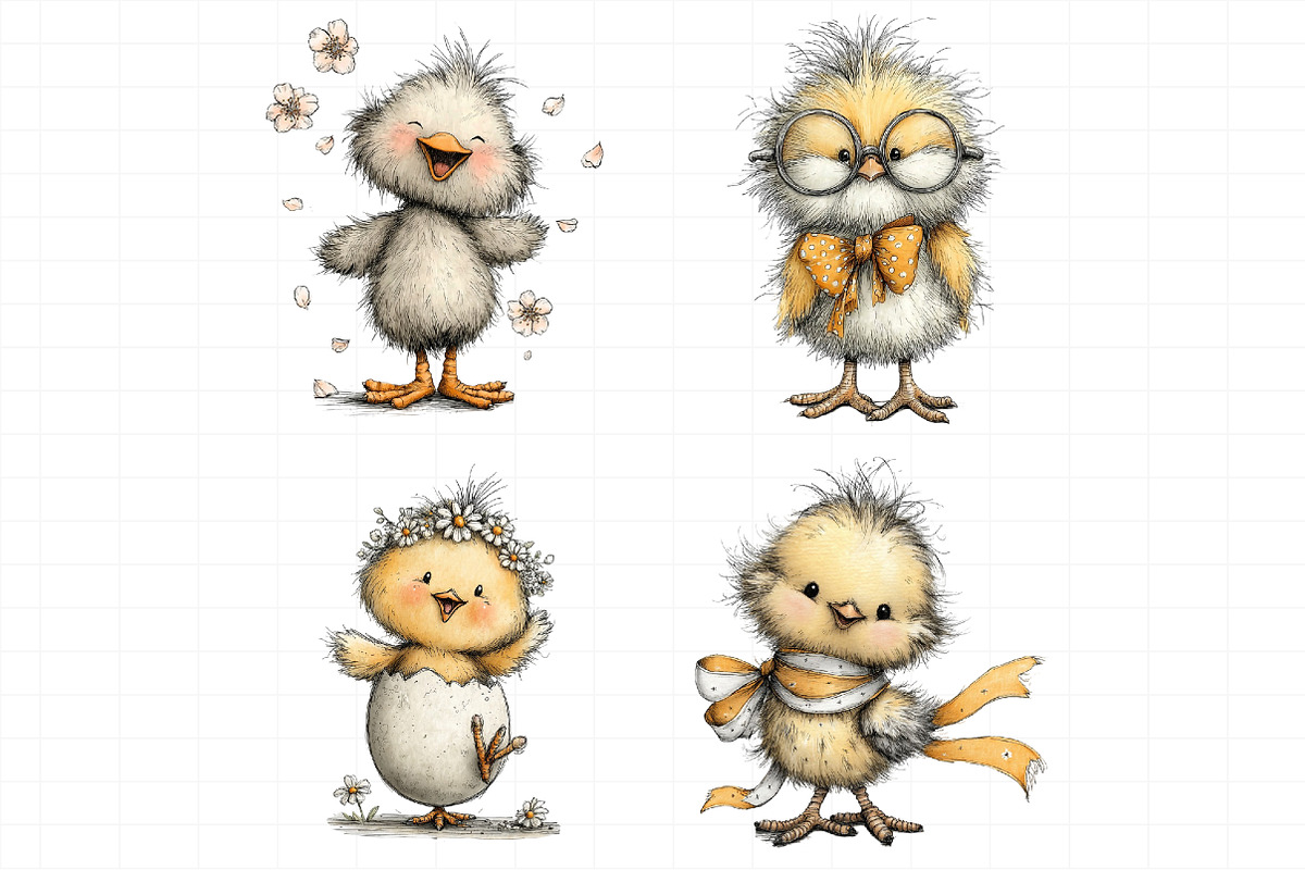 Funny Pink Easter Chick Clipart, an Illustration by Daily.Designs (Photo 7 of 8)