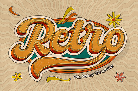 Retro Text Effects, a Design Template by Andrew Skoch Design