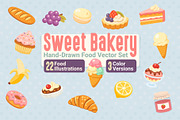 Sweet Bakery – Food Vector Set, a Food Illustration by moja doodle (Thumbnail 1 of 4)
