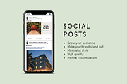 Minimal Facebook post templates, a Social Media Template by Wild Ones (Thumbnail 9 of 10)