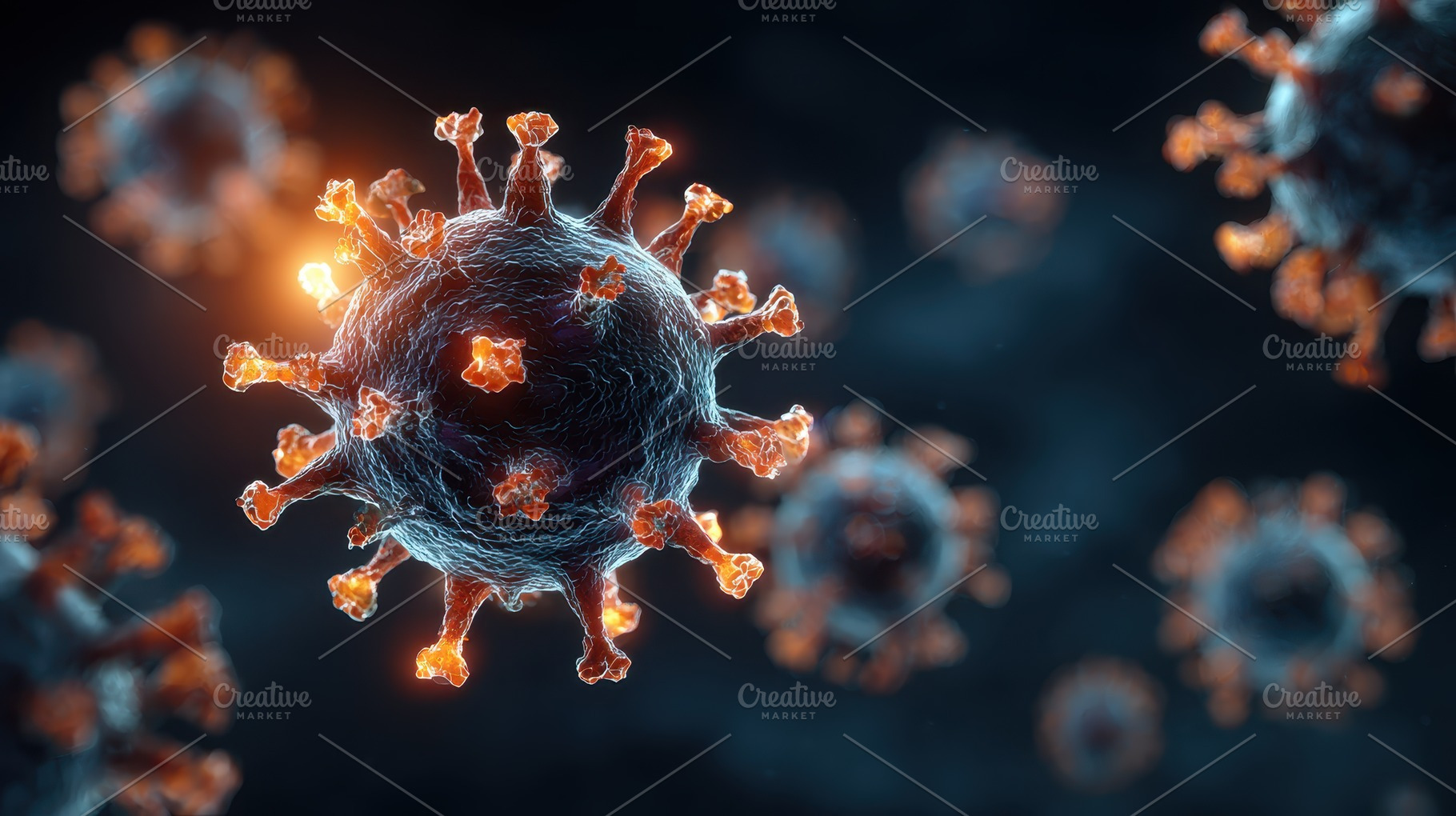 Microscopic View of Coronavirus Part, a Photo by Pixeness Studio