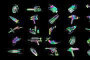 50+ Cyberpunk 3D Arsenal - Iridescen, an Object Illustration by DigitalPen (Thumbnail 4 of 7)