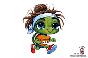 Sea Turtle Sport Runner PNG Bundle, a Graphic by Clipart Bloom (Thumbnail 3 of 16)