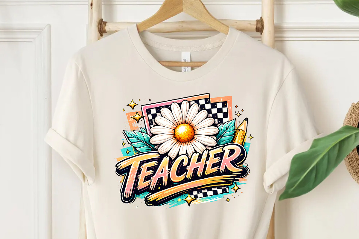 Cute Teacher Daisy Flower PNG, an Object Graphic by Star Graphic Design (Photo 9 of 10)