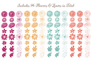 Bohemian Dahlias Clipart & Vectors, an Illustration by Amanda Ilkov (Thumbnail 4 of 4)