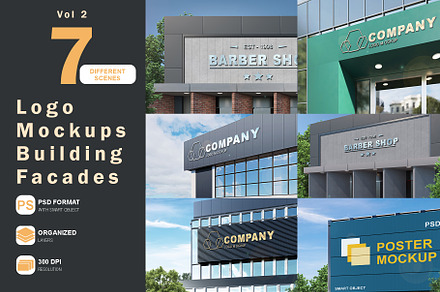 Logo Mockup Building Facades